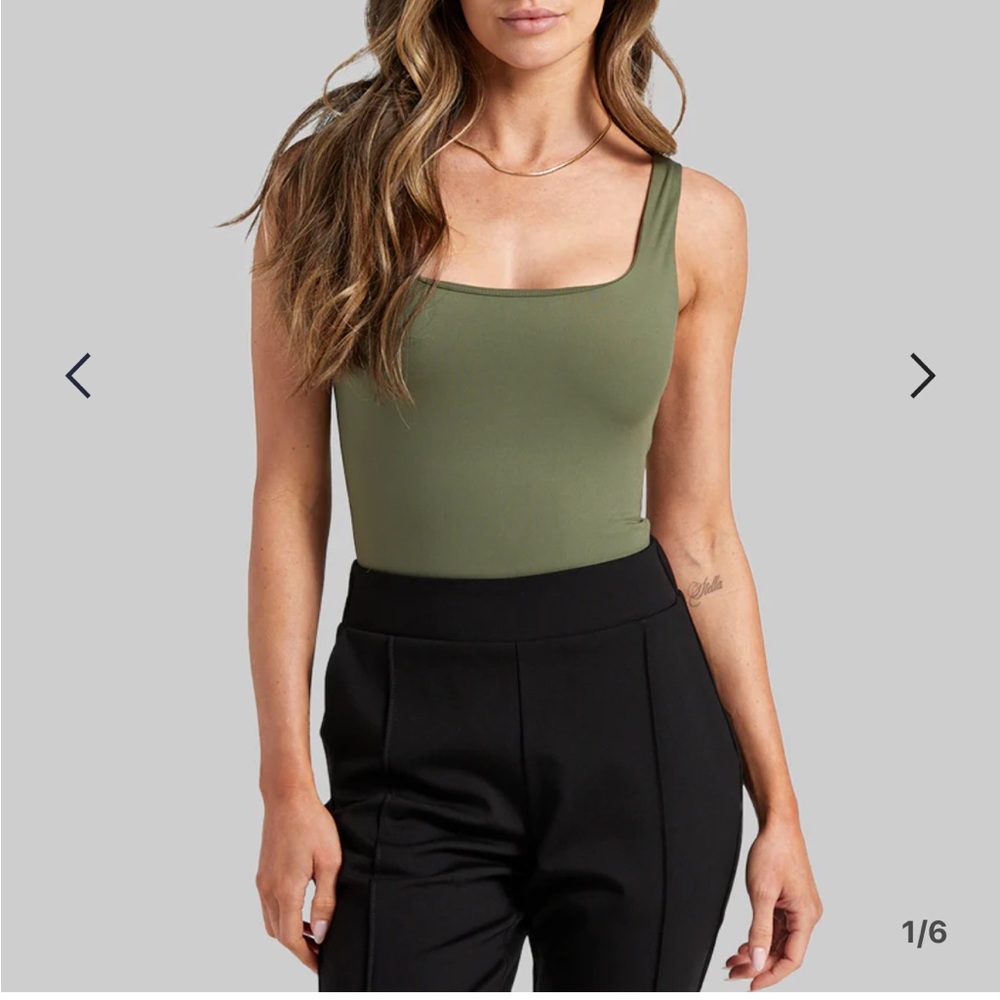 Square neck body suit
